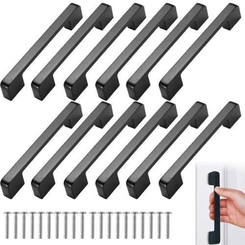 12x möbelgriffe schwarz - möbelgriffe,